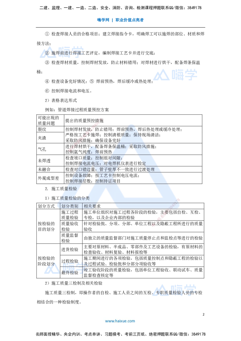 （62）施工质量管理-质量控制策划、质量预控、质量检验_2026年一级建造师_2026年一建机电_2025年一建机电SVIP_02-基础精讲✿高端面授✿深度强化_讲义