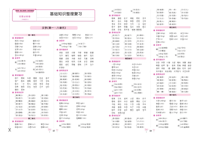 《好题必刷卷》语文2年级上册（RJ）_二年级上下册资料_小学二年级学习资料-25年更新版_2-01、小学二年级语文上册_2-1-2、练习题、作业、试题、试卷_电子册类