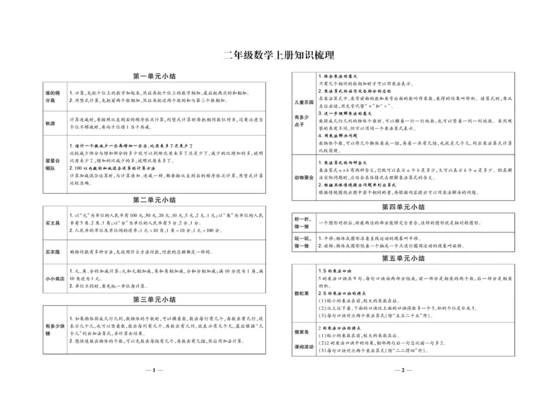 《名校百分卷》数学2年级上册（BS）_二年级上下册资料_小学二年级学习资料-25年更新版_2-03、小学二年级数学上册_2-3-2、练习题、作业、试题、试卷_北师大版_电子册类