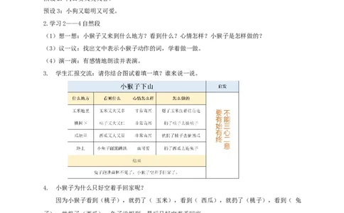17小猴子下山（教学设计）-（统编版.2024）_一年级语文下册（统编版）_教学设计