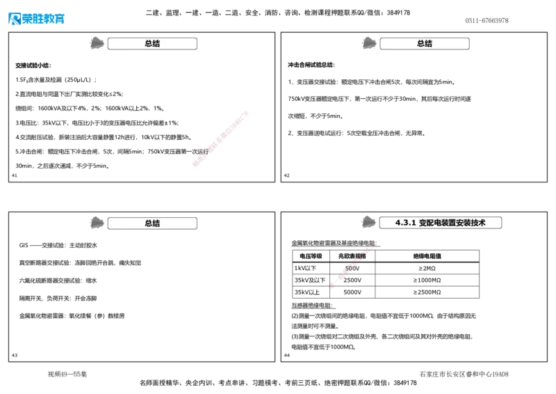 视频49&mdash;55集4.3电气工程安装技术（可打印版）_2026年一级建造师_2026年一建机电_2025年一建机电SVIP_02-基础精讲✿高端面授✿深度强化_12-机电《教材精讲班》王峰RS推荐