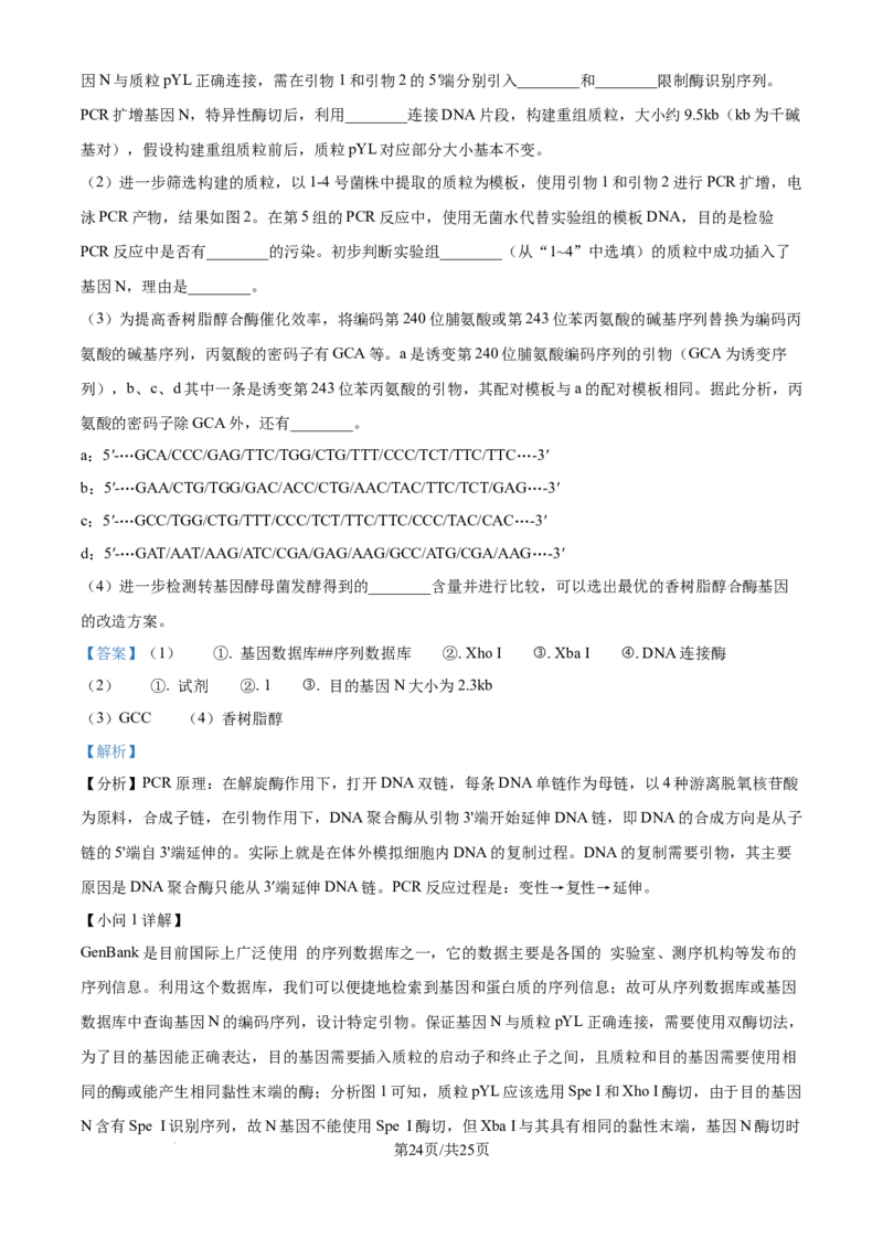 2025年高考生物试卷（黑吉辽蒙卷）（解析卷）_生物历年高考真题_新&middot;Word版2008-2025&middot;高考生物真题_生物（按年份分类）2008-2025_2025&middot;高考生物真题