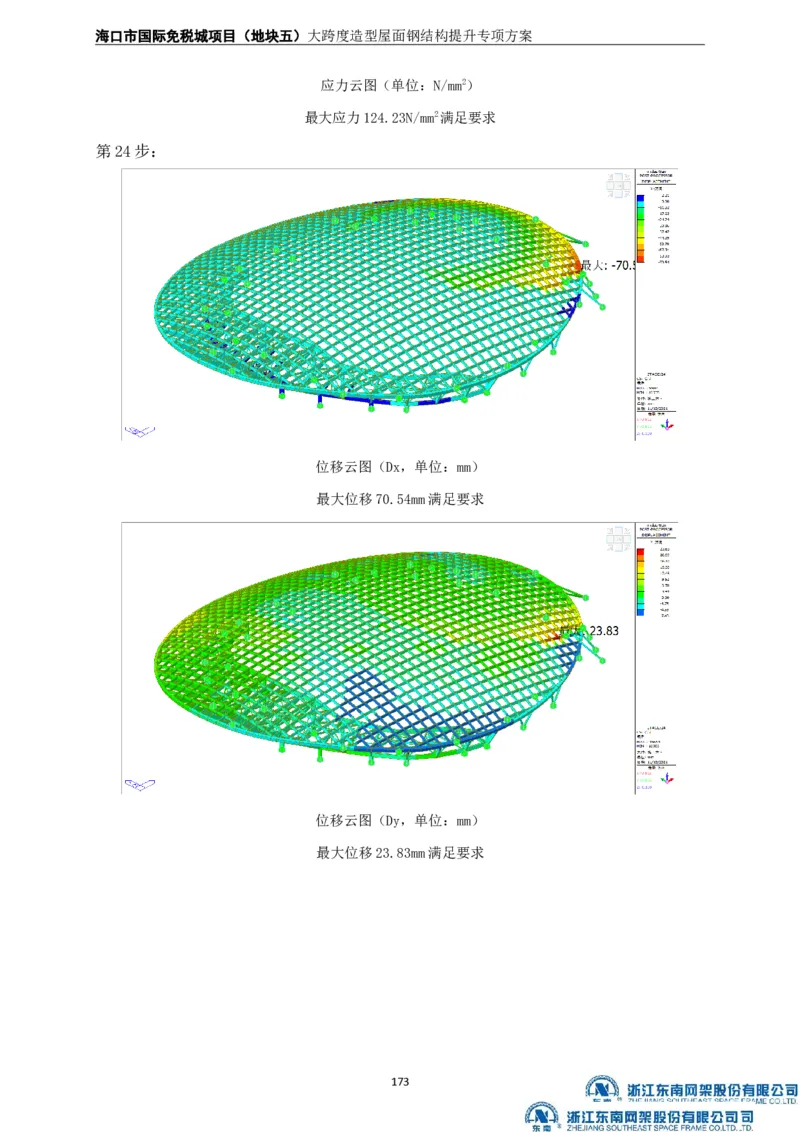 大跨度造型屋面钢结构提升专项方案_2021-2023年优秀施组方案_施工方案_方案32-大跨度造型屋面钢结构提升专项方案