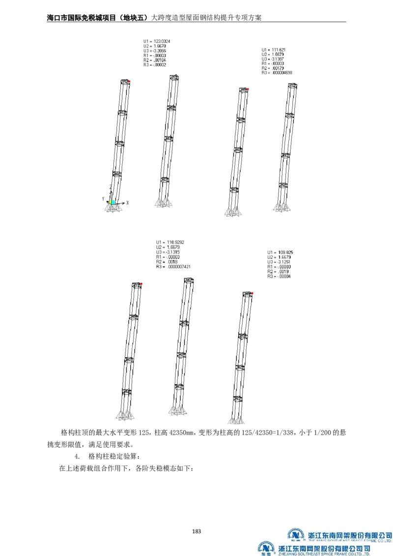 大跨度造型屋面钢结构提升专项方案_2021-2023年优秀施组方案_施工方案_方案32-大跨度造型屋面钢结构提升专项方案