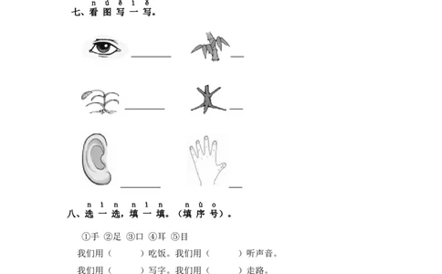 第一单元字词专项练-（统编版&middot;2024秋）_一年级语文上册（统编版）_古诗词默写_2025版