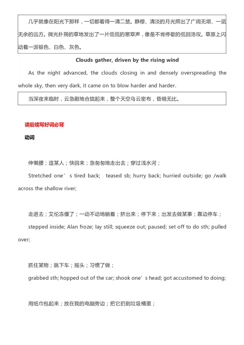 英语38高中英语素材积累&ldquo;读后续写&rdquo;必背好词好句_S054高中英语备考必备学习资料包