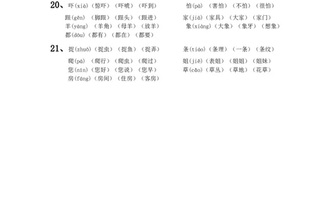 一年级下册语文生字组词文档-(2)_一年级语文下册（统编版）_老课标资料_一下语文含教学视频_第一套_009-试题试卷word版可下载打印_总复习资料