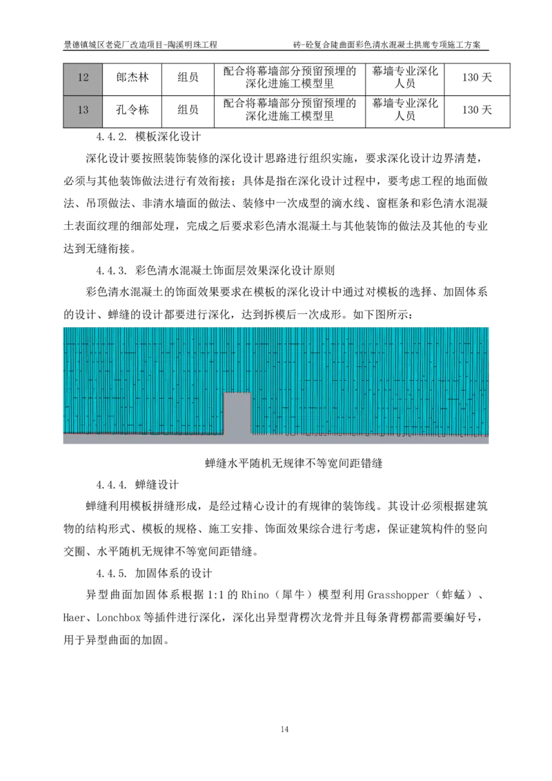 砖-砼复合陡曲面彩色清水混凝土拱廊专项施工方案_2021-2023年优秀施组方案_施工方案_方案19-景德镇城区老瓷厂改造项目-陶溪明珠砖-砼复合陡曲面彩色清水混凝土拱廊专项施工方案