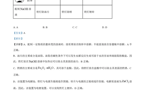 2024年高考化学试卷（江苏）（解析卷）_历年高考真题合集_化学历年高考真题_新&middot;PDF版2008-2025&middot;高考化学真题_化学（按年份分类）2008-2025_2024&middot;高考化学真题