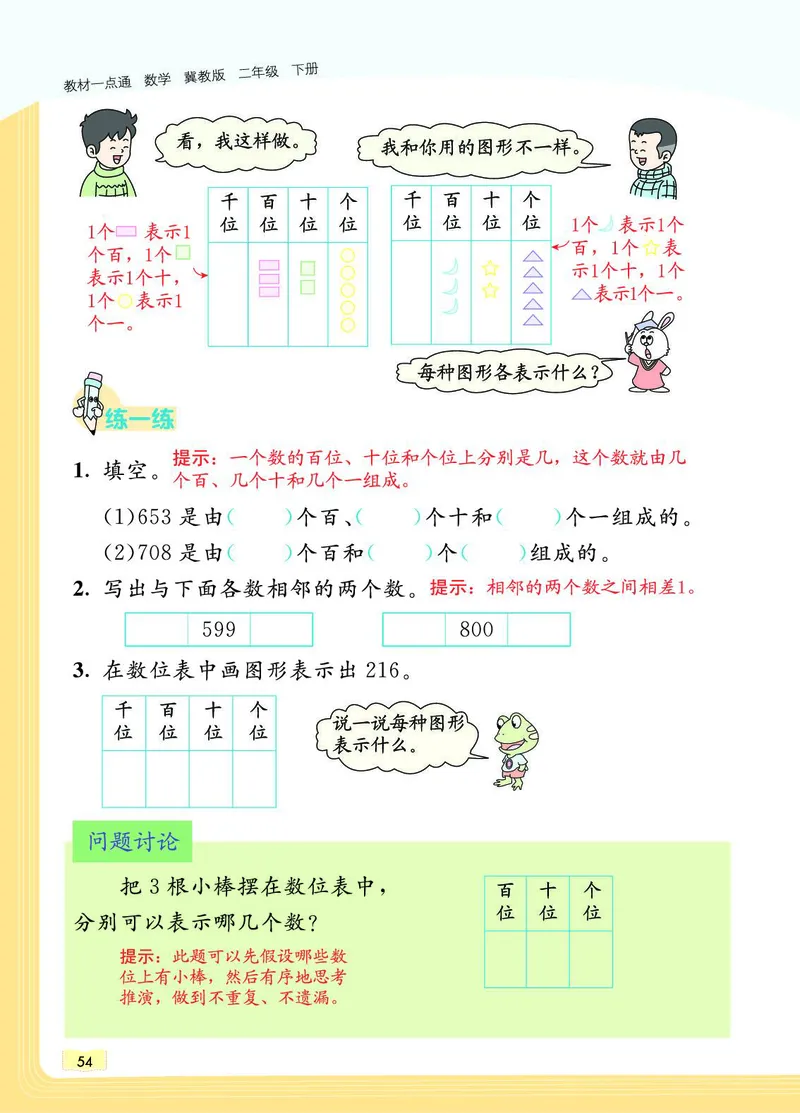 《教材一点通》数学2年级下册（JJ）_二年级上下册资料_小学二年级学习资料-25年更新版_2-04、小学二年级数学下册_2-4-2、练习题、作业、试题、试卷_冀教版_电子册类