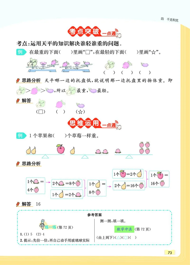 《教材一点通》数学2年级下册（JJ）_二年级上下册资料_小学二年级学习资料-25年更新版_2-04、小学二年级数学下册_2-4-2、练习题、作业、试题、试卷_冀教版_电子册类