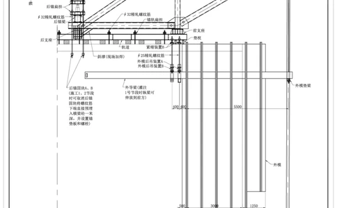 岷江特大桥挂篮设计总体布置图2_2021-2023年优秀施组方案_施工方案_方案42-漩水沱岷江特大桥180m连续梁施工方案_1、漩水沱岷江特大桥180m连续梁施工方案_设计图纸