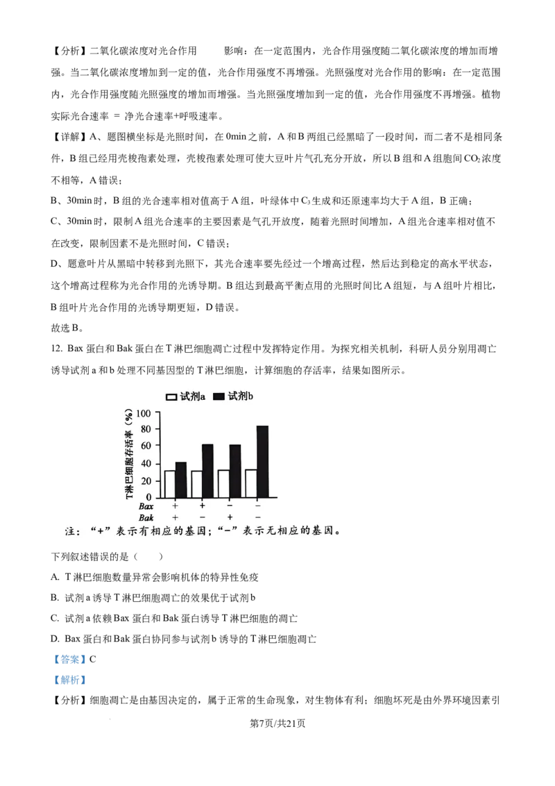 2024年高考生物试卷（福建）（解析卷）_生物历年高考真题_新&middot;Word版2008-2025&middot;高考生物真题_生物（按年份分类）2008-2025_2024&middot;高考生物真题
