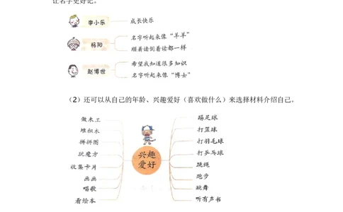 第五单元写话：交朋友（素材积累）-（统编版.2024秋）_一年级语文上册（统编版）_单元写作能力提升_2024新课标