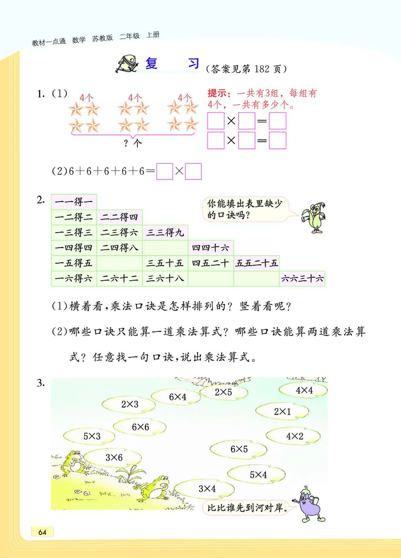 《教材一点通》数学2年级上册（SJ）_二年级上下册资料_小学二年级学习资料-25年更新版_2-03、小学二年级数学上册_2-3-2、练习题、作业、试题、试卷_苏教版_电子册类