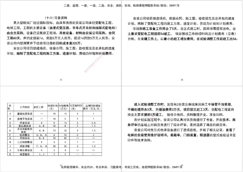 04.2025一建《机电》案例专项第四次课黑白打印版_2026年一级建造师_2026年一建机电_2025年一建机电SVIP_04-冲刺串讲✿考点强化✿小灶集训_28-机电《A计划案例专练》马明宇XT