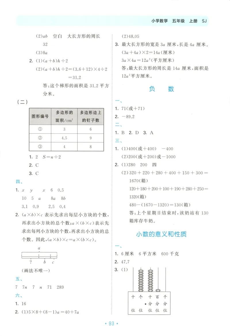 2025秋53单元归类复习数学5上SJ_25秋小学语数英习题试卷_数学_苏教版_53归类复习完整版数学苏教25年上册