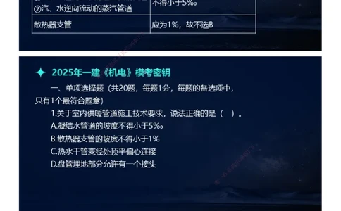 课件_2026年一级建造师_2026年一建机电_2025年一建机电SVIP_03-习题精析✿实战特训✿模考通关_38-机电《模考密钥班》王建波JG_2025年一级建造师《机电实务》模考密钥直播-1