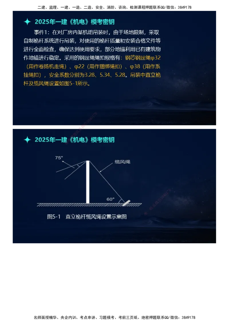 课件_2026年一级建造师_2026年一建机电_2025年一建机电SVIP_03-习题精析✿实战特训✿模考通关_38-机电《模考密钥班》王建波JG_2025年一级建造师《机电实务》模考密钥直播-1