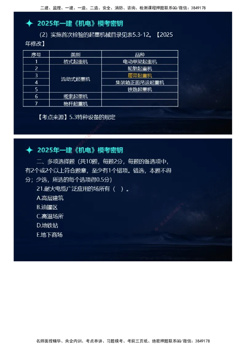 课件_2026年一级建造师_2026年一建机电_2025年一建机电SVIP_03-习题精析✿实战特训✿模考通关_38-机电《模考密钥班》王建波JG_2025年一级建造师《机电实务》模考密钥直播-1