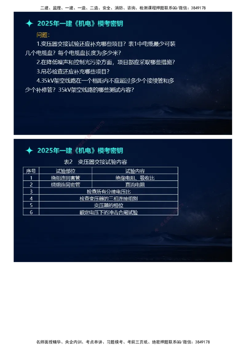 课件_2026年一级建造师_2026年一建机电_2025年一建机电SVIP_03-习题精析✿实战特训✿模考通关_38-机电《模考密钥班》王建波JG_2025年一级建造师《机电实务》模考密钥直播-1
