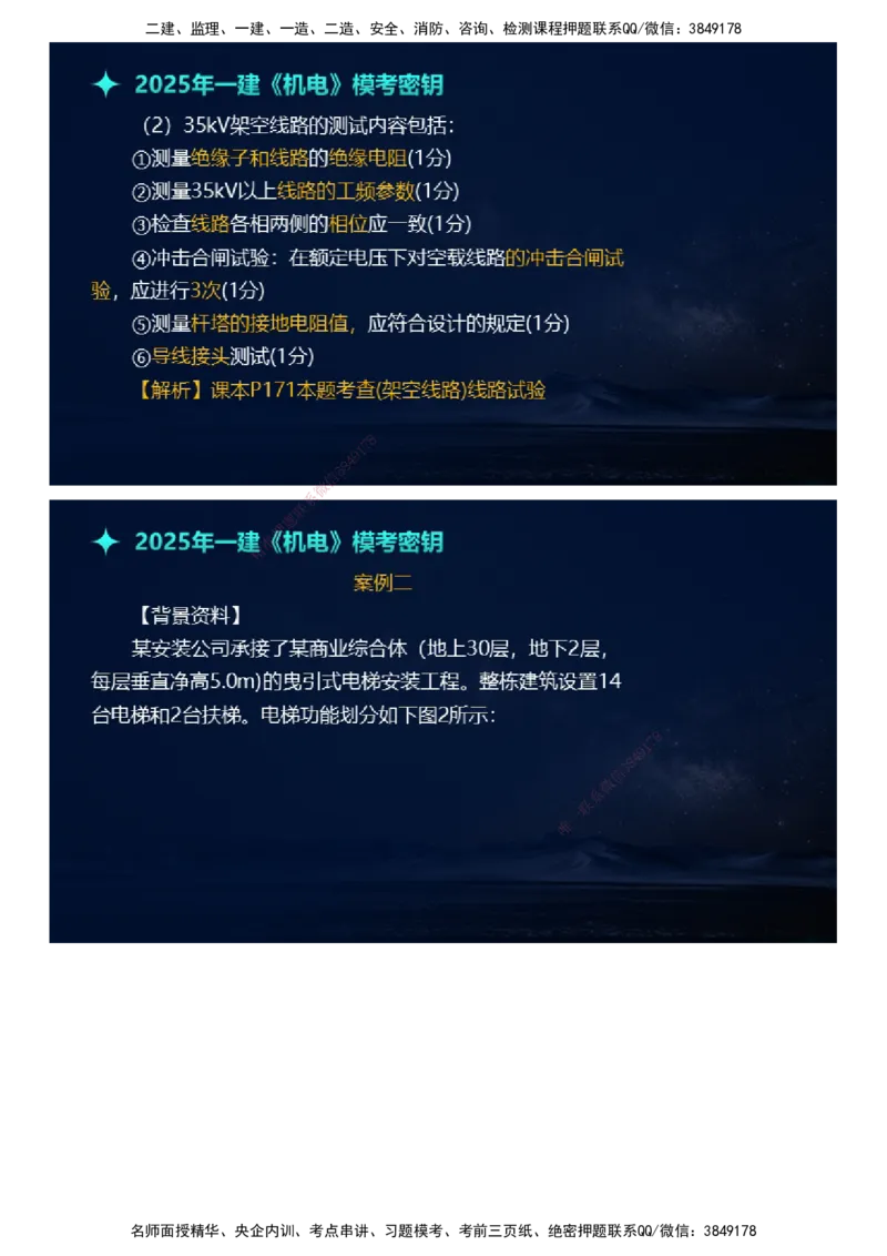课件_2026年一级建造师_2026年一建机电_2025年一建机电SVIP_03-习题精析✿实战特训✿模考通关_38-机电《模考密钥班》王建波JG_2025年一级建造师《机电实务》模考密钥直播-1