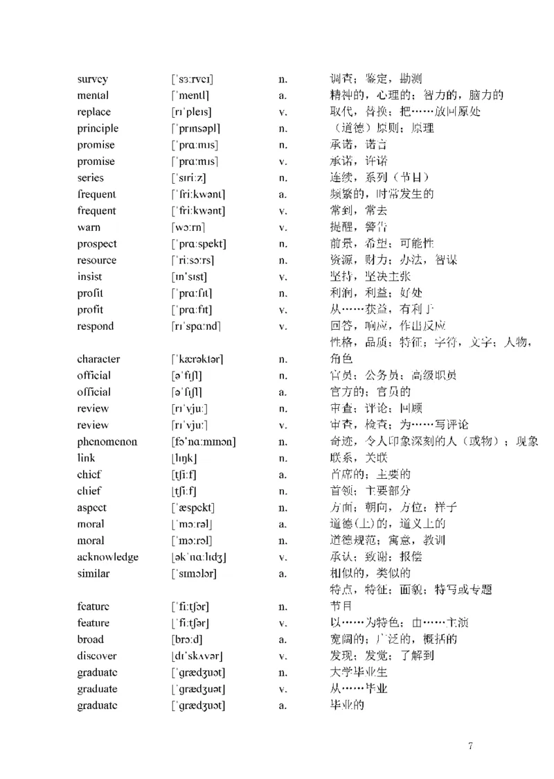 考研英语热门词汇（8次及以上词汇）_s058考研英语2026必背真题阅读高频词汇总结