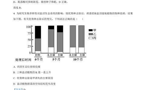 2024年高考生物试卷（天津）（解析卷）_生物历年高考真题_新&middot;PDF版2008-2025&middot;高考生物真题_生物（按年份分类）2008-2025_2024&middot;高考生物真题
