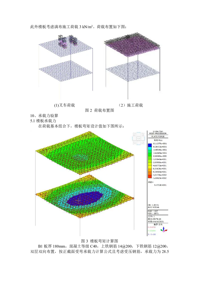 附件7叉车等效荷载及楼板强度验算计算书（-1F层）_2021-2023年优秀施组方案_施工方案_方案28-昆明交通枢纽内支撑拆除方案_1-内支撑拆除施工方案_附件