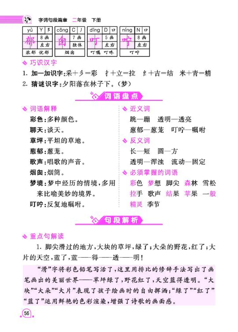 《字词句段篇章》语文2年级下册（RJ）_二年级上下册资料_小学二年级学习资料-25年更新版_2-02、小学二年级语文下册_2-2-2、练习题、作业、试题、试卷_电子册类