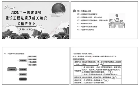 视频62&mdash;63集10.3民事诉讼制度1（可打印版）_2026年一建法规_2025年一建法规SVIP_02-基础精讲✿高端面授✿深度强化_12-法规《教材精讲班》桂林RS_讲义