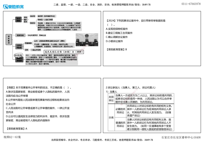 视频62&mdash;63集10.3民事诉讼制度1（可打印版）_2026年一建法规_2025年一建法规SVIP_02-基础精讲✿高端面授✿深度强化_12-法规《教材精讲班》桂林RS_讲义