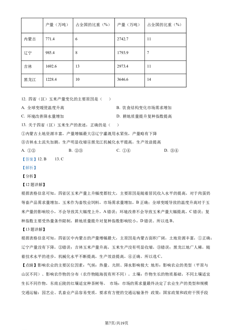 2024年高考地理试卷（浙江）（1月）（解析卷）_地理历年高考真题_新&middot;Word版2008-2025&middot;高考地理真题_地理（按年份分类）2008-2025_2024&middot;地理高考真题