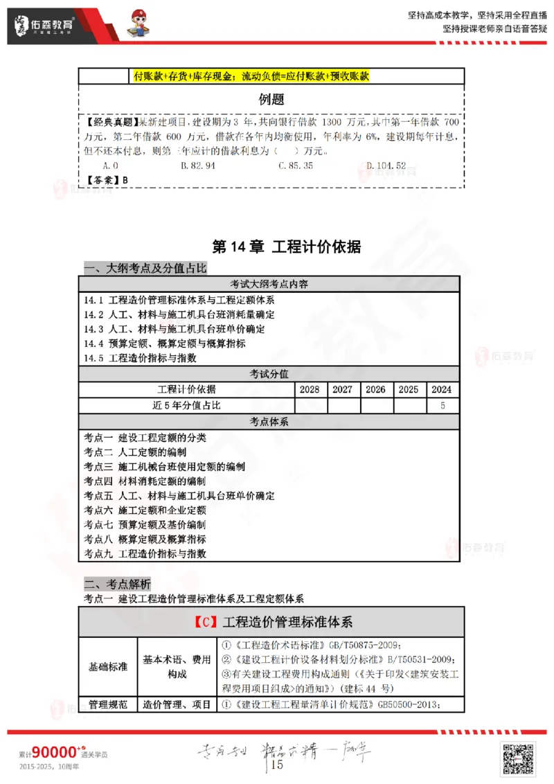 2025.4.5-5.4佑森教育叶虎翼授课一建工程经济《工程计价（一）（二）》专用讲义，版权所有，侵权必究_2026年一级建造师_2026年一建经济_2025年一建经济SVIP