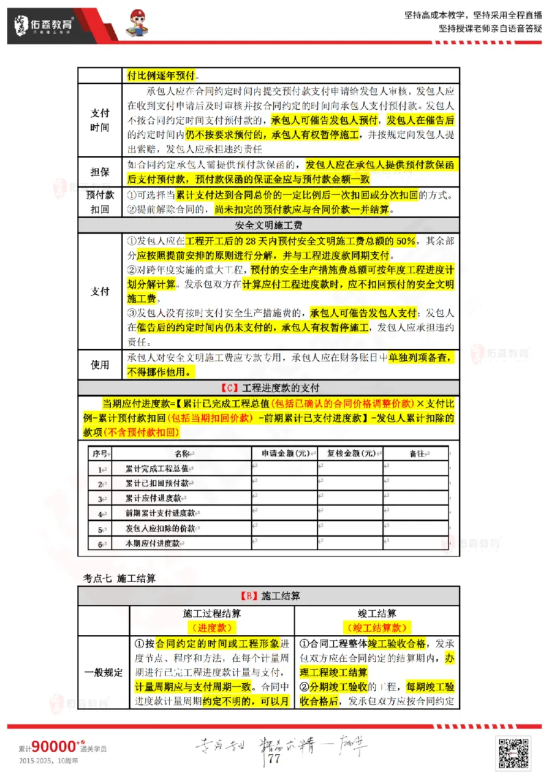 2025.4.5-5.4佑森教育叶虎翼授课一建工程经济《工程计价（一）（二）》专用讲义，版权所有，侵权必究_2026年一级建造师_2026年一建经济_2025年一建经济SVIP