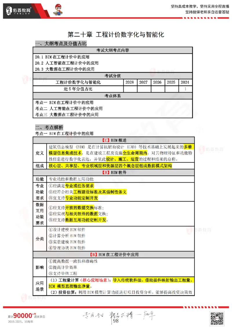 2025.4.5-5.4佑森教育叶虎翼授课一建工程经济《工程计价（一）（二）》专用讲义，版权所有，侵权必究_2026年一级建造师_2026年一建经济_2025年一建经济SVIP