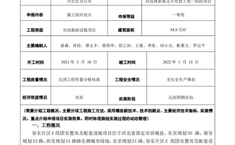 附件二：2022年度施工组织设计、施工方案编制技能竞赛申报表（施工组织设计）_2021-2023年优秀施组方案_施工组织设计_施组19-雄安景观园林市政工程施工组织设计