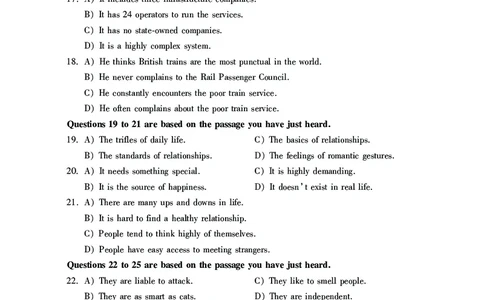 英语四级考试预测押题卷（一）_大学英语四级+六级_四级真题_四级密押试卷_2024年四级预测押题卷