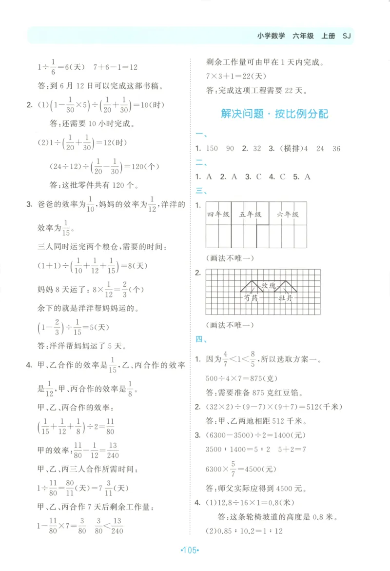 2025秋53单元归类复习数学6上SJ_25秋小学语数英习题试卷_数学_苏教版_53归类复习完整版数学苏教25年上册