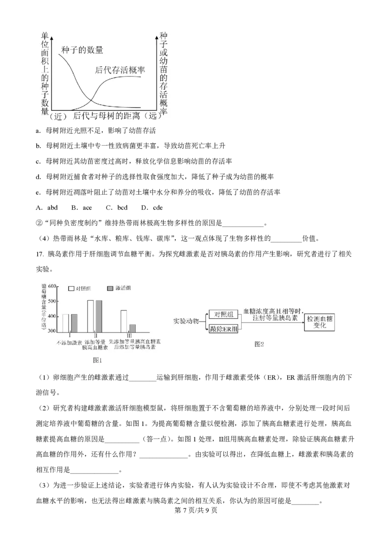 2024年高考生物试卷（重庆）（空白卷）_生物历年高考真题_新&middot;PDF版2008-2025&middot;高考生物真题_生物（按年份分类）2008-2025_2024&middot;高考生物真题