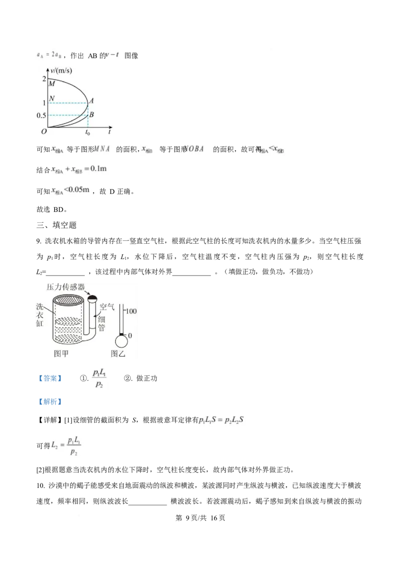 2025年高考物理试卷（福建卷）（部分）（解析卷）_物理历年高考真题_新&middot;Word版2008-2025&middot;高考物理真题_物理（按年份分类）2008-2025_2025&middot;高考物理真题