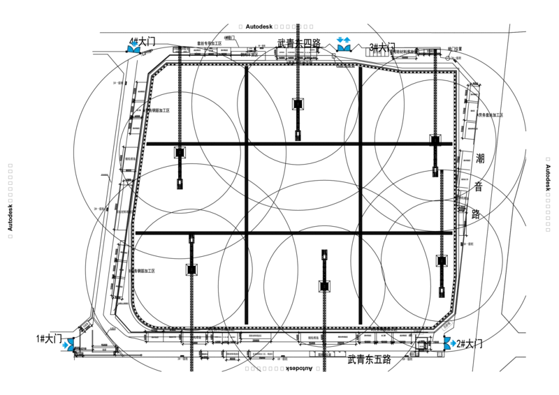 附件六：施工现场平面图_2021-2023年优秀施组方案_施工组织设计_施组05-非生产性工业项目（京东集团西南总部大厦）施工组织设计_非生产性工业项目（京东集团西南总部大厦）施工组织设计