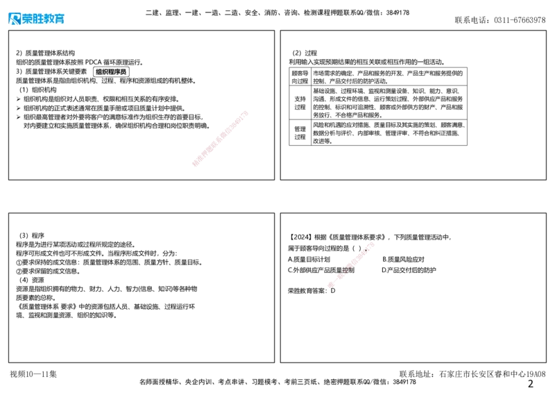 视频10&mdash;11集2.1质量、环境、职业健康安全管理体系（可打印版）_2026年一级建造师_2026年一建管理_2025年一建管理SVIP_02-基础精讲✿高端面授✿深度强化_讲义