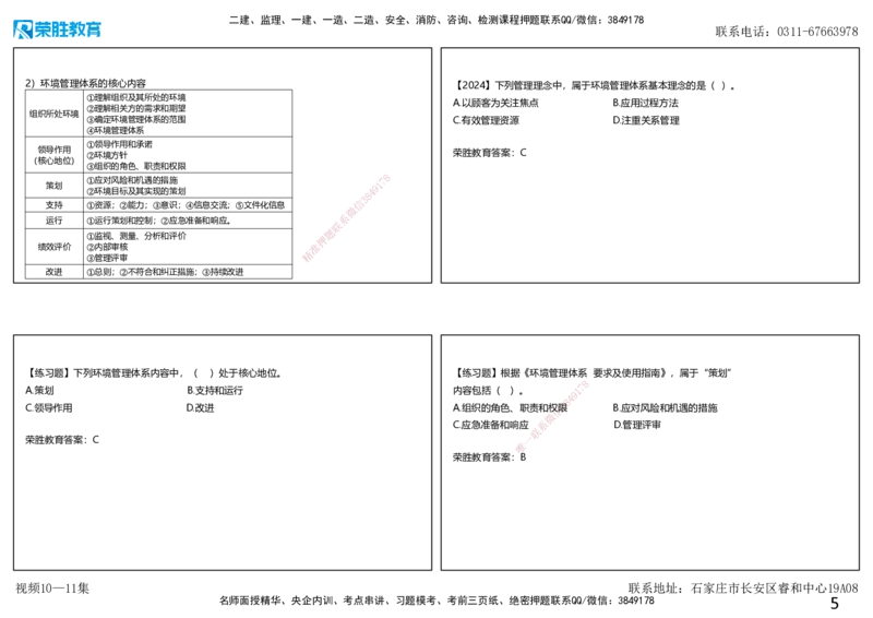 视频10&mdash;11集2.1质量、环境、职业健康安全管理体系（可打印版）_2026年一级建造师_2026年一建管理_2025年一建管理SVIP_02-基础精讲✿高端面授✿深度强化_讲义