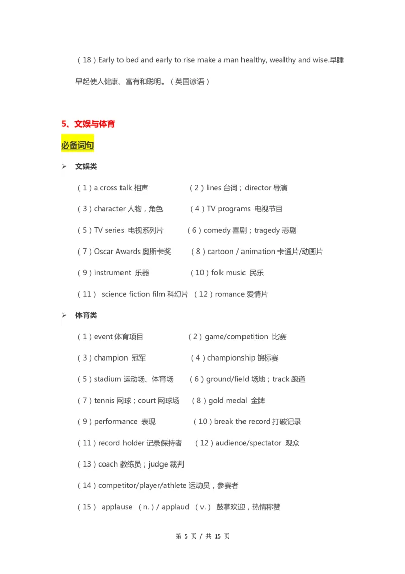 英语87高中英语话题写作必备词汇分类总结_S054高中英语备考必备学习资料包