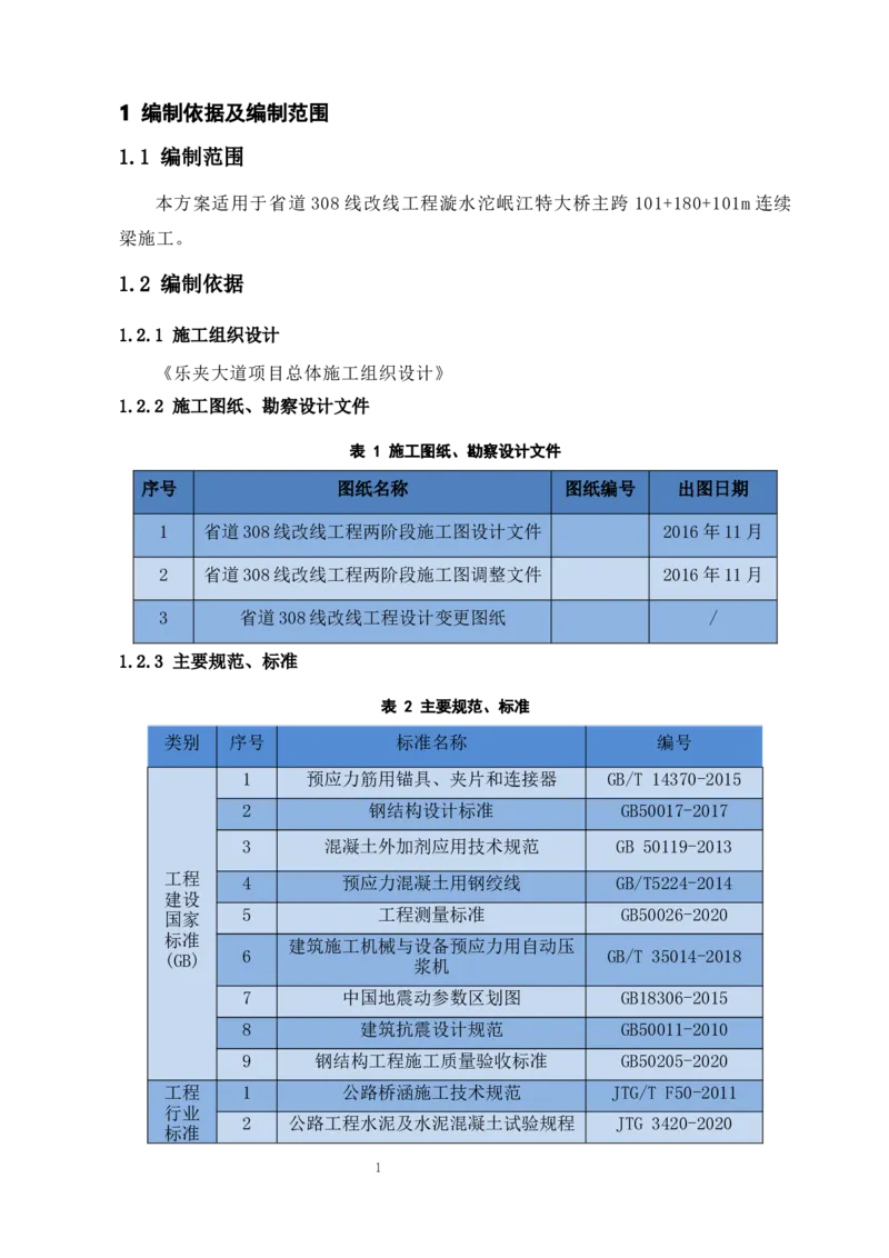漩水沱岷江特大桥（101+180+101）连续梁专项施工方案_2021-2023年优秀施组方案_施工方案_方案42-漩水沱岷江特大桥180m连续梁施工方案_1、漩水沱岷江特大桥180m连续梁施工方案