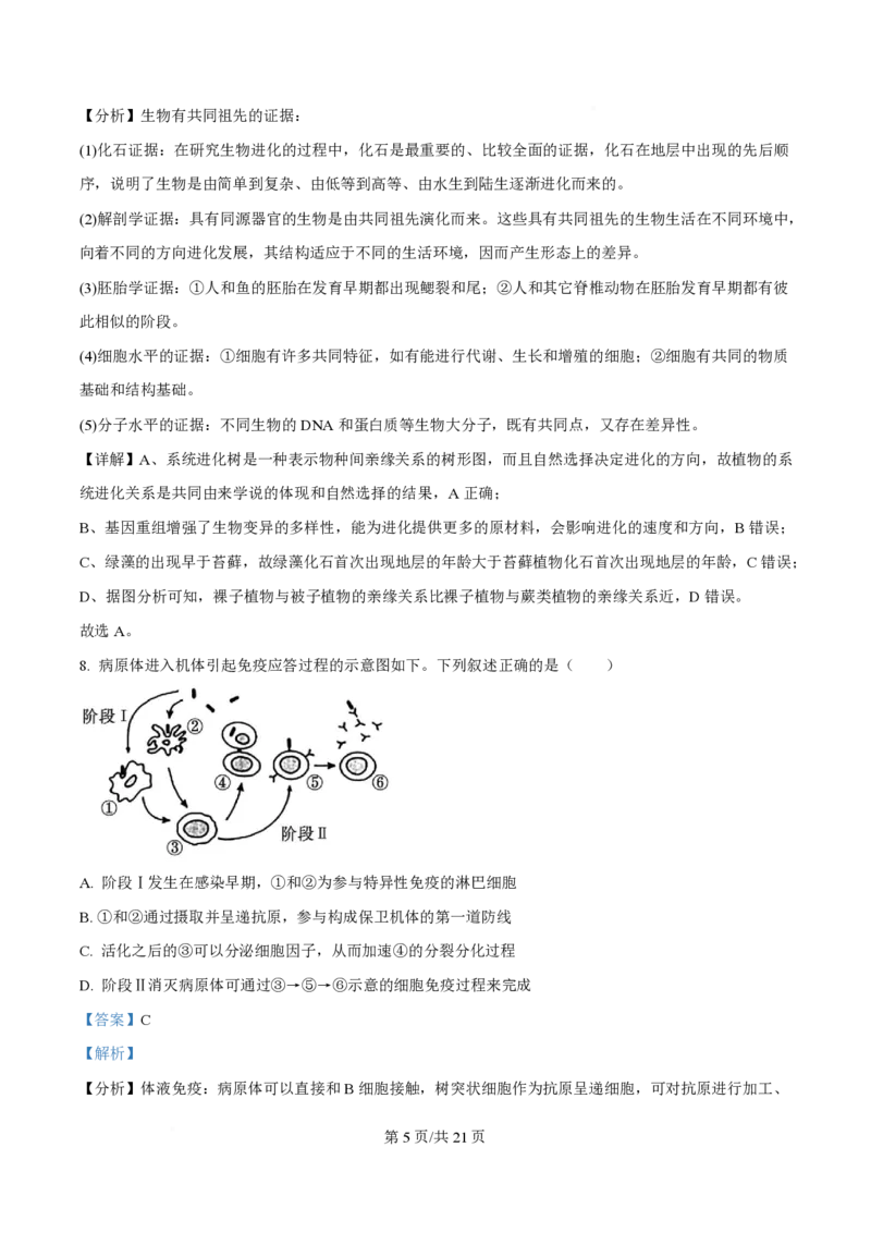 2025年高考生物试卷（河南卷）（解析卷）_生物历年高考真题_新&middot;PDF版2008-2025&middot;高考生物真题_生物（按年份分类）2008-2025_2025&middot;高考生物真题