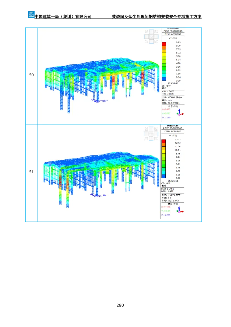 广州市第五资源热力电厂二期工程及配套设施项目钢结构工程-焚烧间、净化间安装安全专项施工方案_2021-2023年优秀施组方案_施工方案