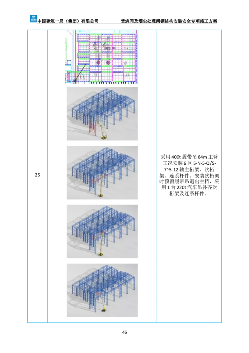 广州市第五资源热力电厂二期工程及配套设施项目钢结构工程-焚烧间、净化间安装安全专项施工方案_2021-2023年优秀施组方案_施工方案