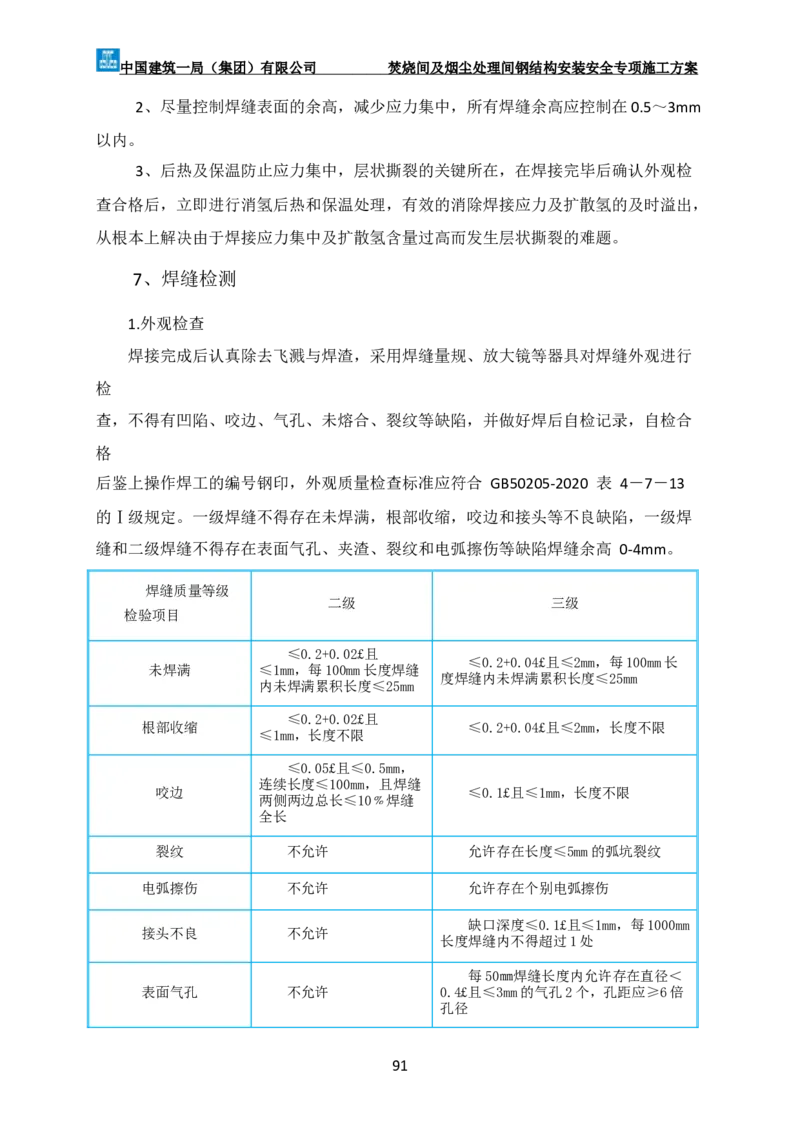广州市第五资源热力电厂二期工程及配套设施项目钢结构工程-焚烧间、净化间安装安全专项施工方案_2021-2023年优秀施组方案_施工方案